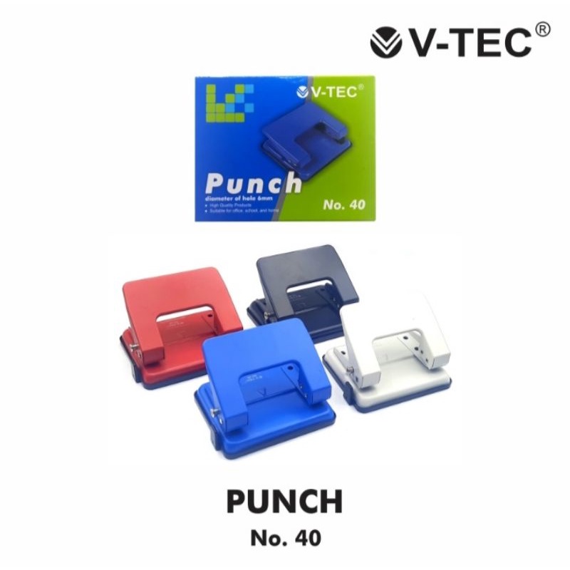 

V-tec Perforator Punch / Pembolong kertas / Pelubang Kertas / Plong Kertas No.40