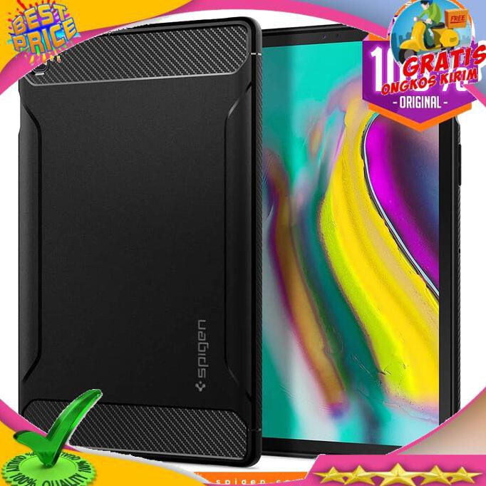 NEW PRODUK CASE GALAXY TAB S5E SPIGEN RUGGED ARMOR SOFTCASE CARBON FIBER CASING COD