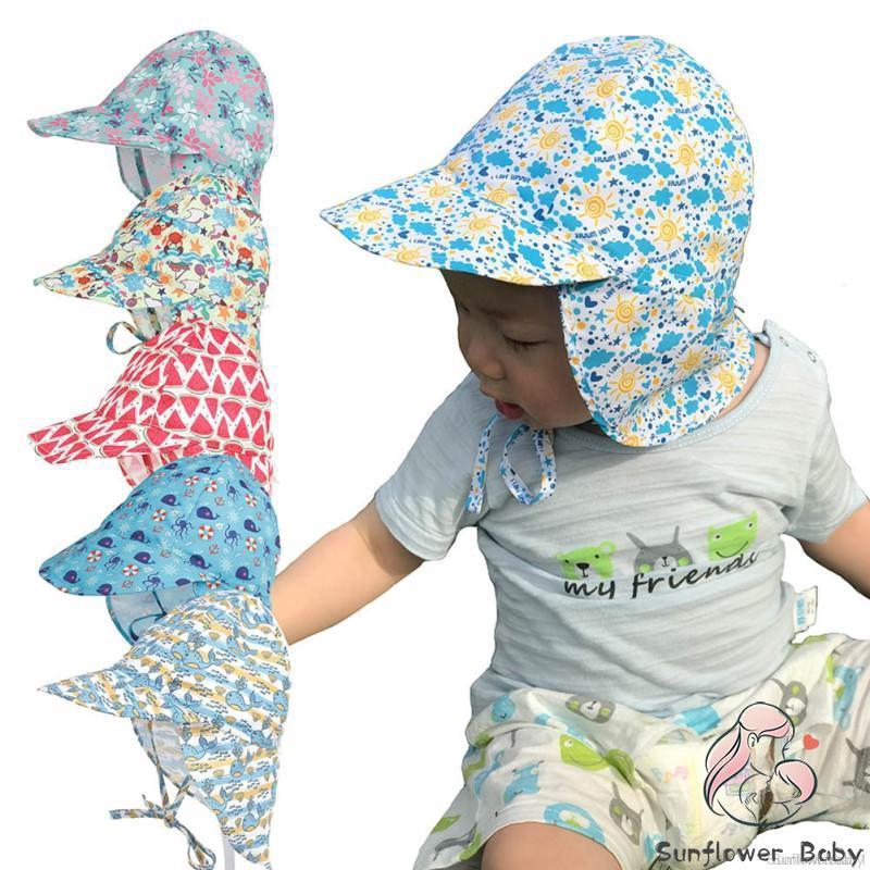 childrens sun hats with neck flap