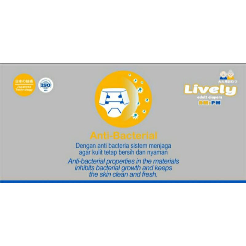 Lively AM PM Popok Dewasa Tipe Perekat M8/L7/XL6