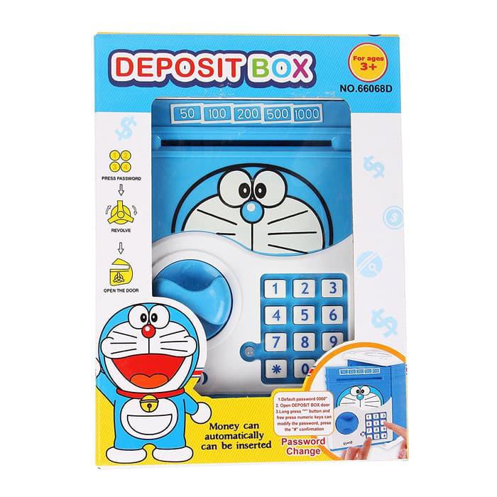 Mainan Anak - Deposit Box Doraemon Brankas ATM Saving Money Celengan Murah