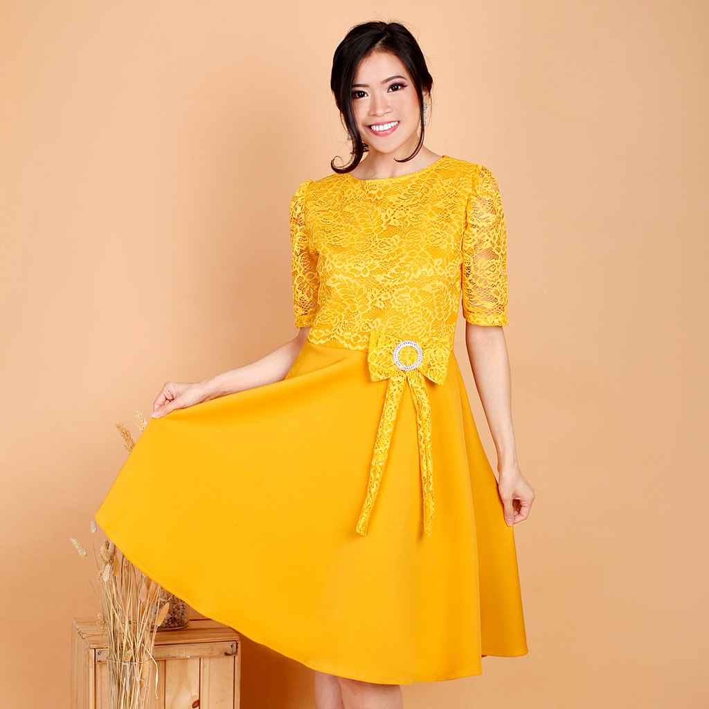 Kathryn collection # 117,  Dres rok mekar scuba import premium kombinasi brukat gliter