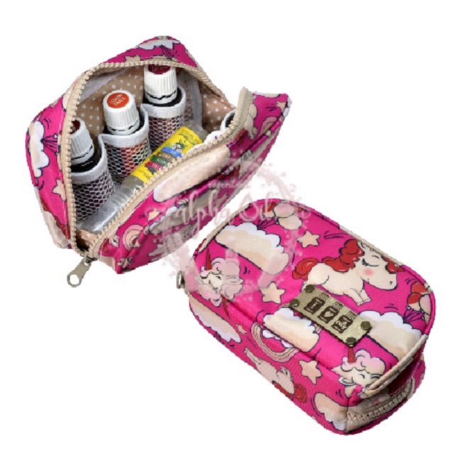 Essential Oil Pouch 6 Slots Standard LC Unicorn Fuschia