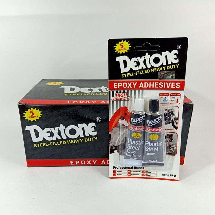 LEM BESI DEXTONE 5 MENIT 48 GRAM LEM BESI DEXTONE LEM EPOXY 48 GRAM LEM EPOXY SERBAGUNA