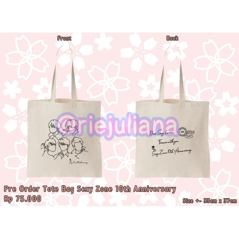 [PO] Tote Bag Sexy Zone 10th Anniversary