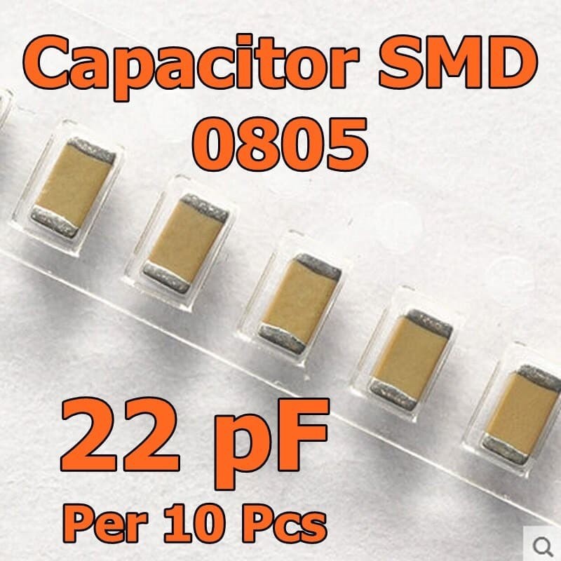 Capacitor SMD 0805 22pF Kapasitor 22 Pico Farad Per 10 Pcs