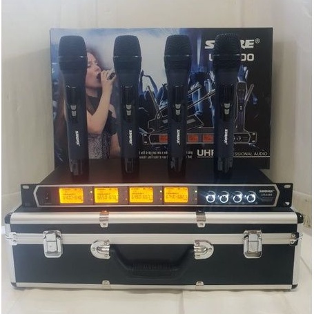 mic wireles shure ur4400 4mic heandle pegang pegang