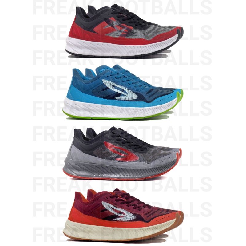 Sepatu Lari Running Nineten GEIST EKIDEN ELITE - Biru Hitam Putih Merah Original 910