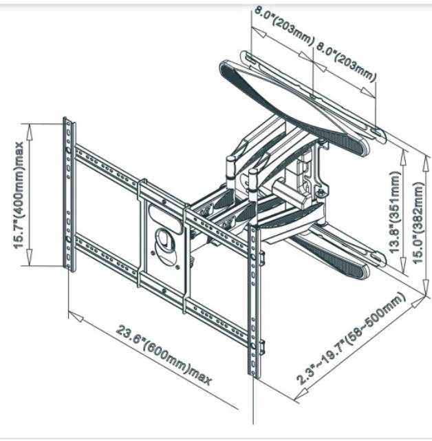 Bracket TV 45&quot;-80&quot;  Swivel P6 NewModel