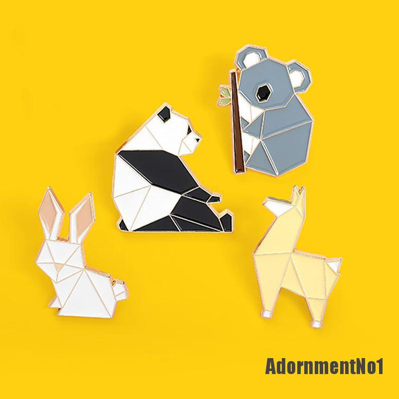 (Adornmentno1) Bros Pin Enamel Bentuk Panda / Koala / Alpaca / Kelinci Untuk Aksesoris Pakaian