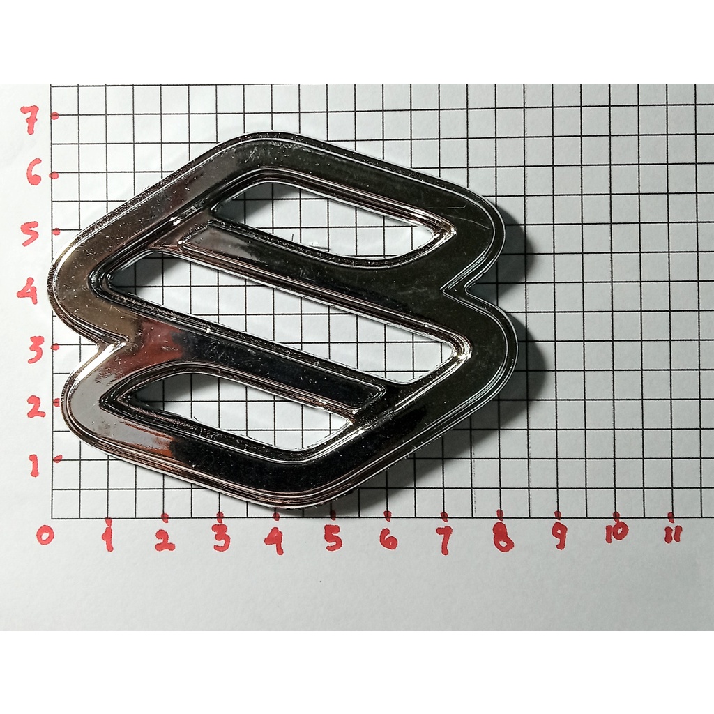 Emblem - Tulisan - Sticker - Tempelan - Logo S . Suzuki Futura. chrome
