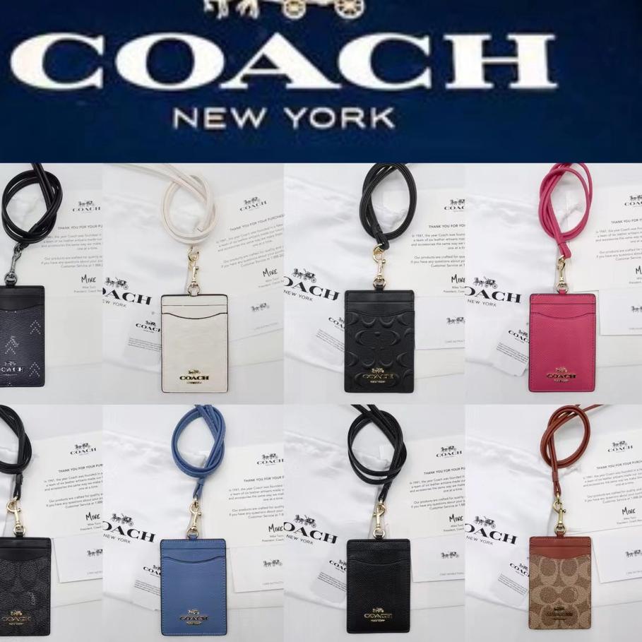 

TERLARIS 7832 Baru!!! Coach Metal LOGO Lanyard ID Card Holder Name Tag Delapan Warna ㅱ