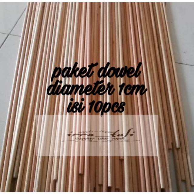 Kayu dowel diameter 1cm || paket 10pcs