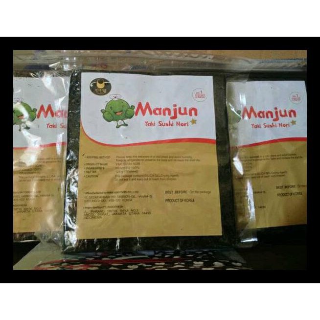 

Sushi Nori Rumput Laut Lembaran,Manjun Yaki Sushinori 50Lembar Terlengkap