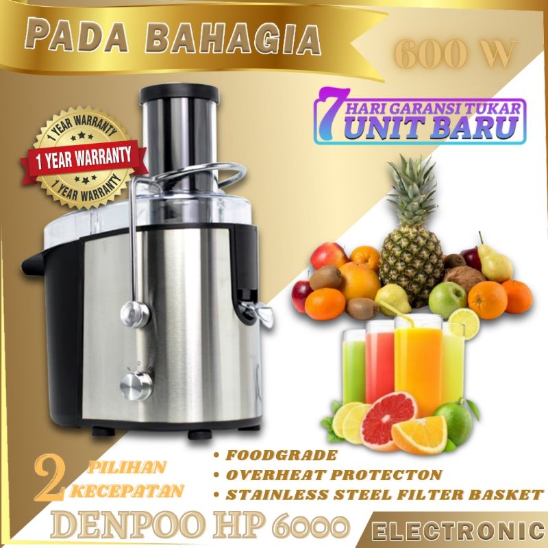 JUICER DENPOO HP 6000 STAINLESS STELL