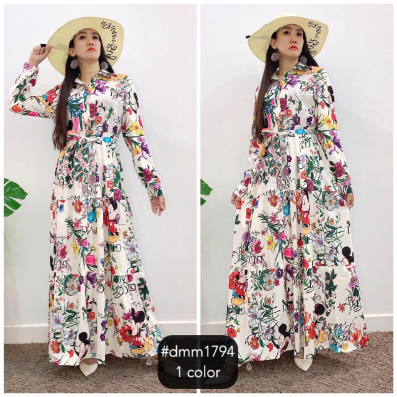 DRESS BANGKOK IMPORT PREMIUM/GAMIS GUCCI MICKEY MOUSE