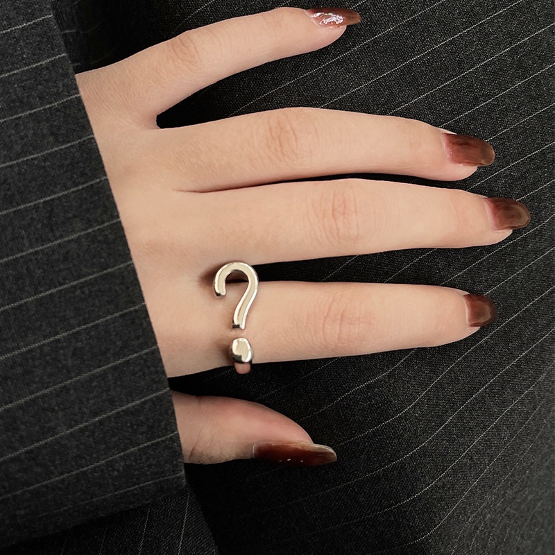 Question Mark Ring Accessories Adjustable Personality Trendy Korean Simple Temperament