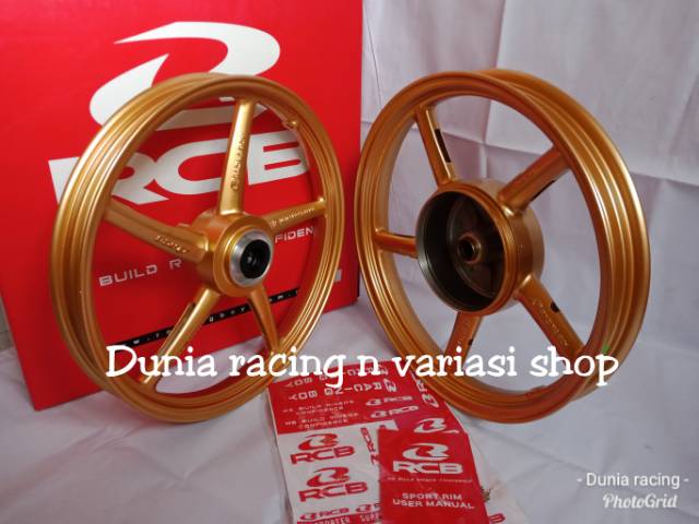 Velg RCB Mio m3 Mio z Xeon X Ride 125 Soul GT 125 Velg RCB SP522 palang 5 gold + piringan