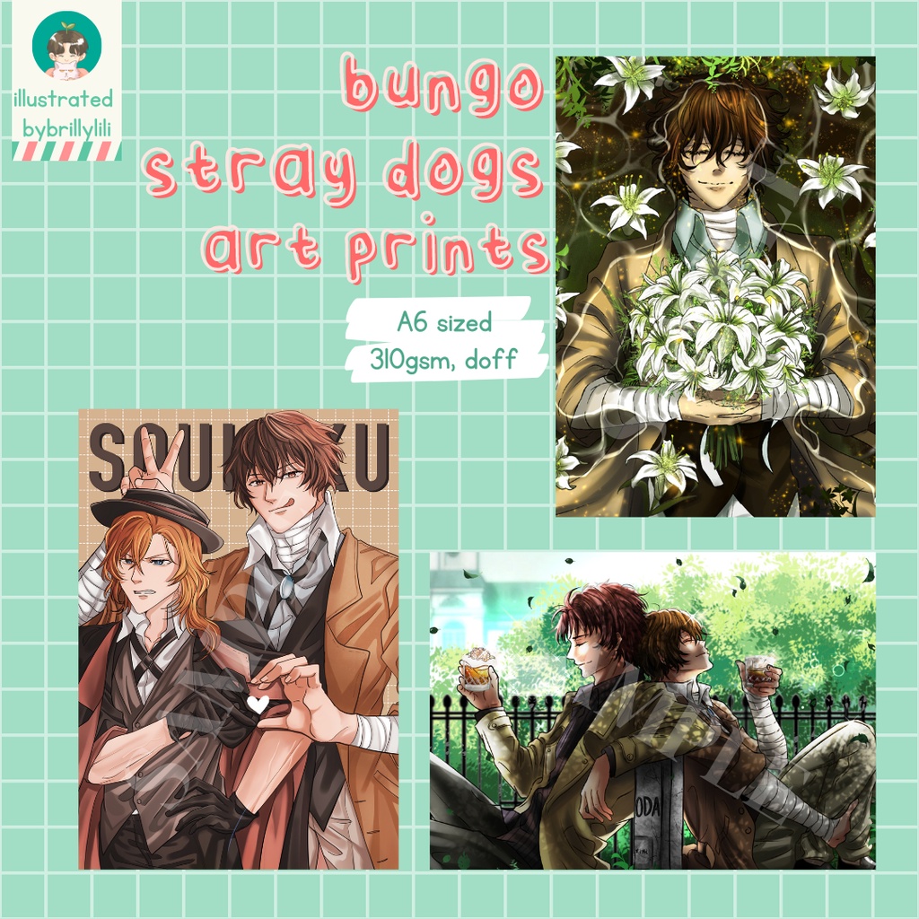 

Bungou Stray Dogs Art Prints | Dazai Chuuya Oda | bybrillylili