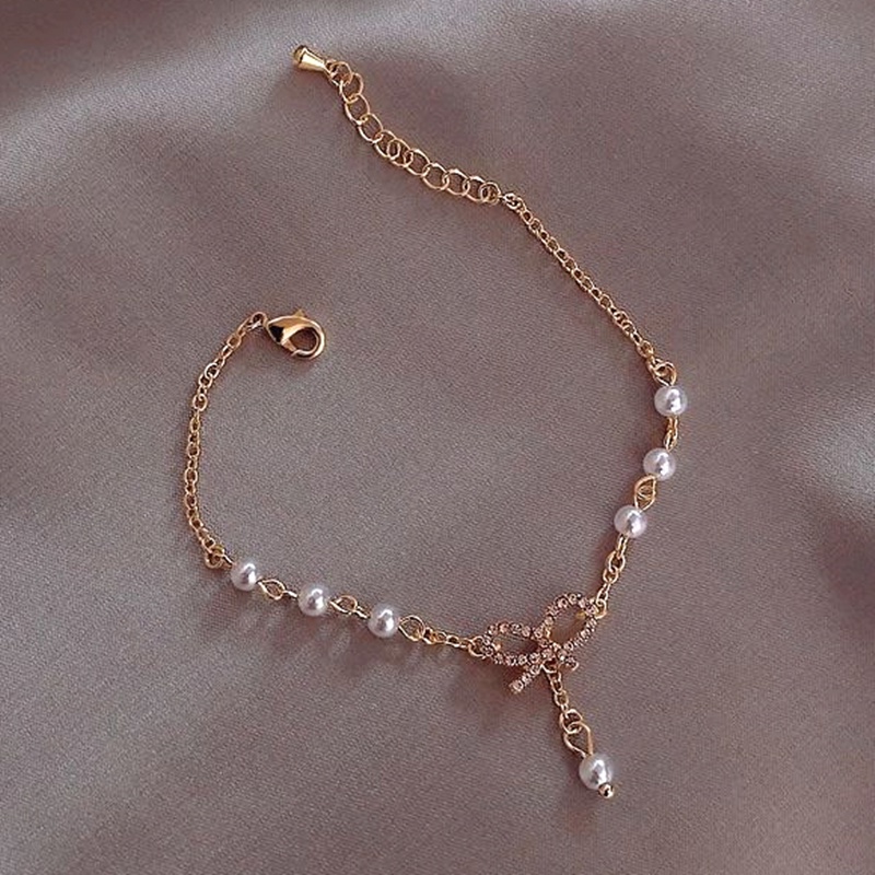 Gelang Titanium Wanita Anti Karat Kristal Bunga Kupu Desain Ins Korea Bangle Perhiasan Aksesoris-#3