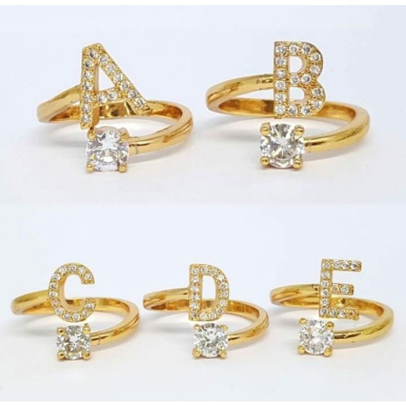 Cincin Huruf Xuping / Cincin Alphabet / Wanita Fashion