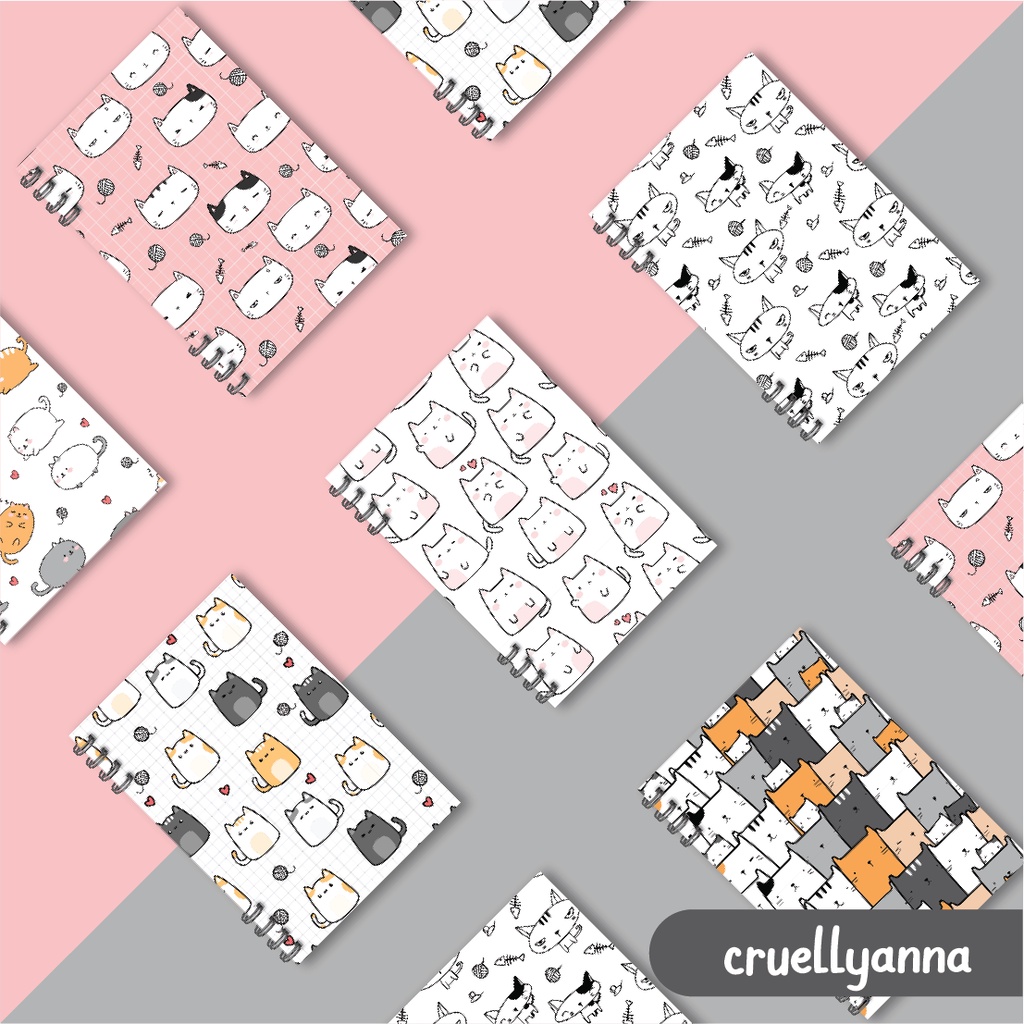 

[CRUELL] BUKU TULIS NOTEBOOK A6 CAT SERIES NOTEBOOK BUKU DIARY BUKU JURNAL BUKU CATATAN - PART 1