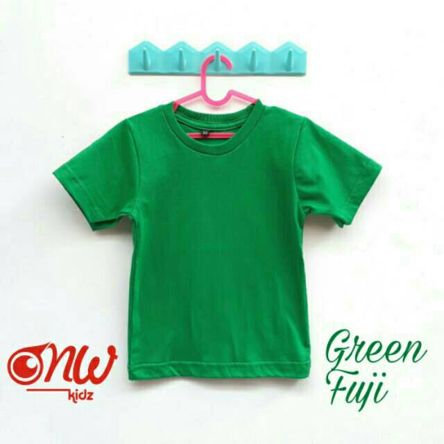  GROSIR  Green Fuji Kaos  Polos  Anak  Lengan Pendek Balita 