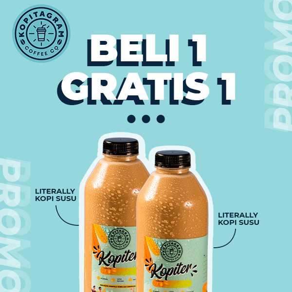

Buy 1 Get 1: Kopiter Kopi Susu 1 Liter FREE Kopi Susu 1 Liter