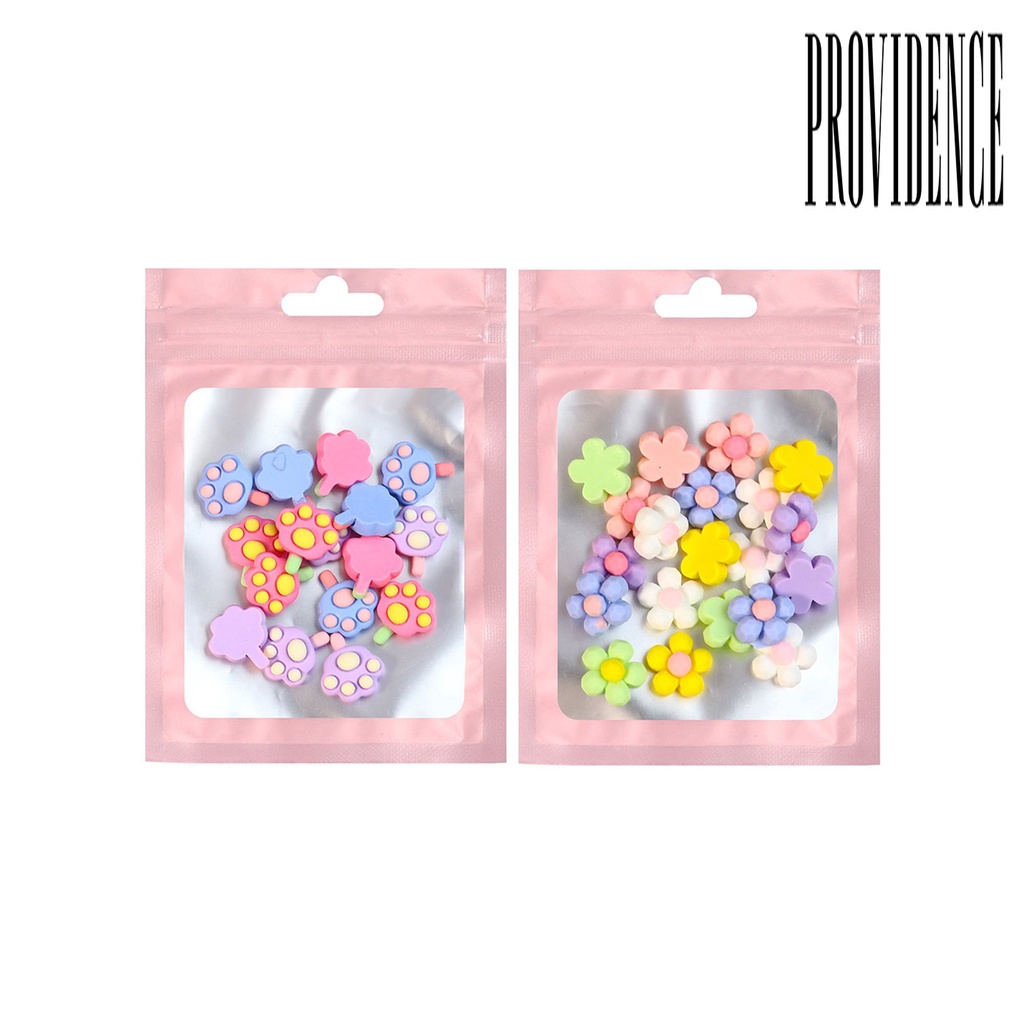 20pcs Charms 3D Bentuk Kartun Bahan Resin Tahan Air Untuk Dekorasi Nail Art