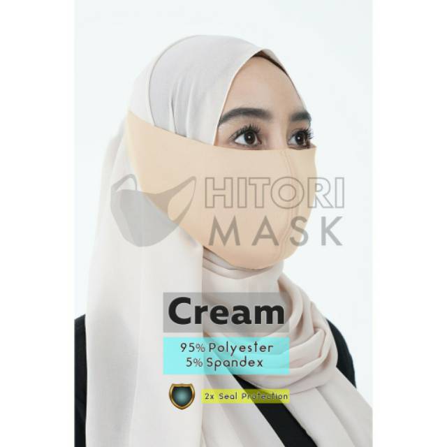 HITORI MASK HIJAB FRIENDLY 100% ORIGINAL masker anti debu anti virus kain scuba