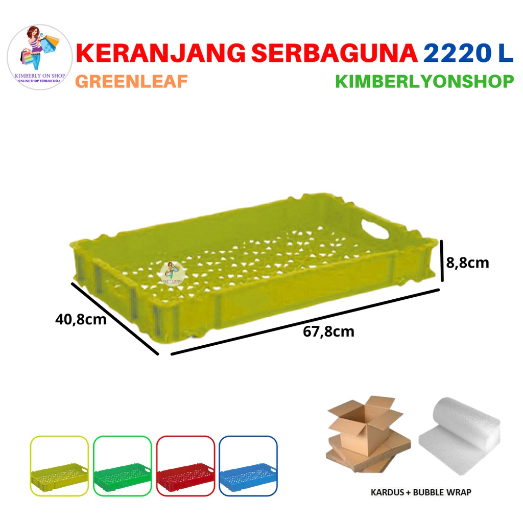 Keranjang Industri / Container lubang 2220 L Green Leaf