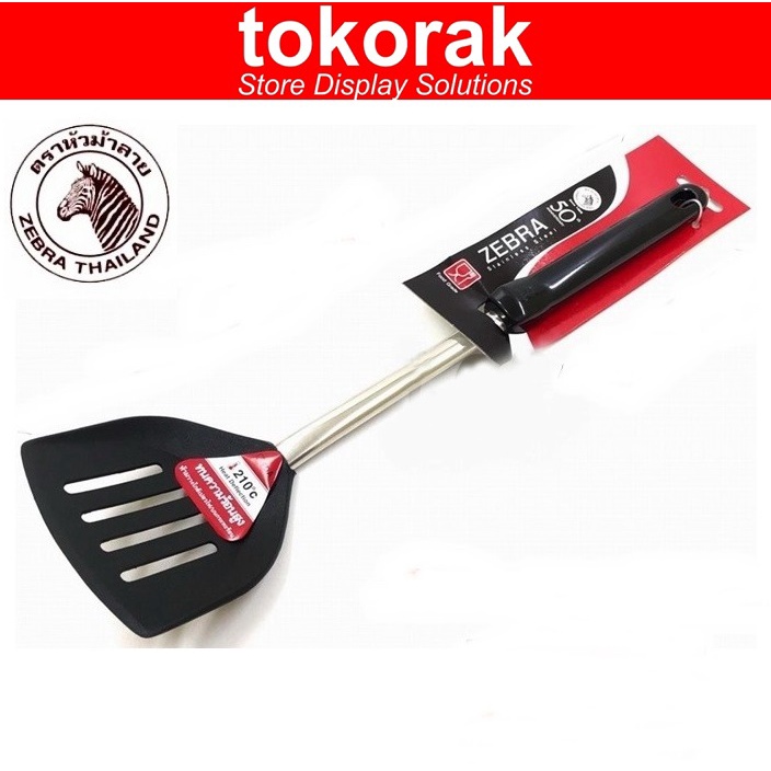 ZEBRA SLOT NYLON TURNER FOCUS 104111 SPATULA SODET STAINLESS