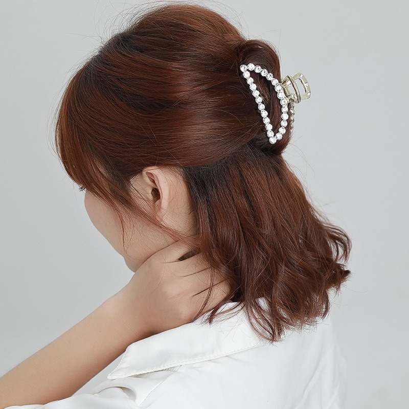 Jepit Jepitan Jedai Japit Rambut Korea Salon JUMBO Mutiara Permata Elegan Bahan Logam Alloy Hair Claw Clips