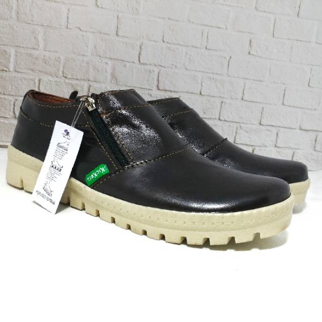 Kickers Sepatu Casual Wanita Bahan Kulit Asli Model Gaul Kekinian Elegan Murah