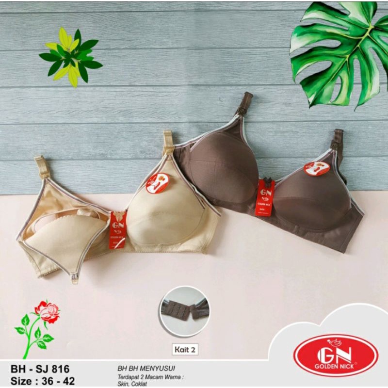 Bra Menyusui Golden Nick | BH Breitex Size 34, 36, 38, 40, 42,44 Cup Besar Busa Top Quality BH GN Menyusui