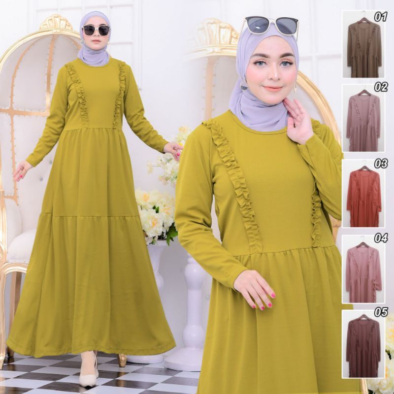 Gamis terkini gamis muslim/gamis dress polos/baju gamis busana muslim 3 susun