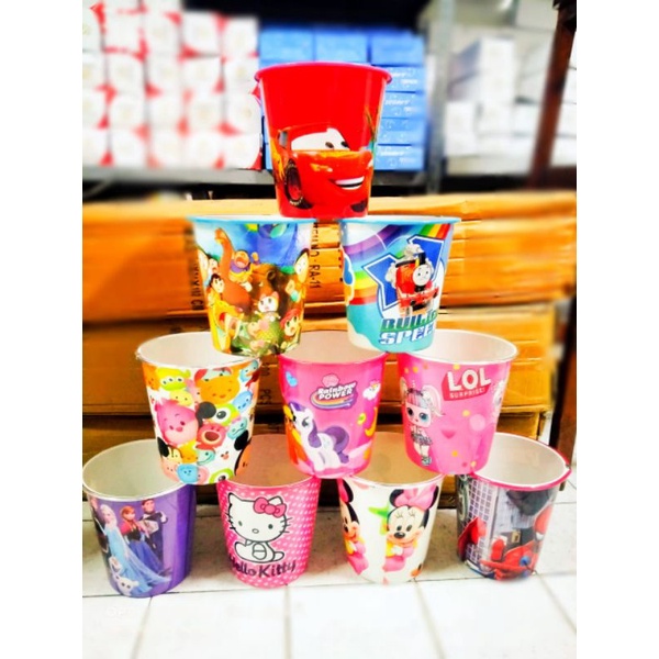 Tong Tempat Sampah Karakter / Souvenir Ulang Tahun / Serba Guna
