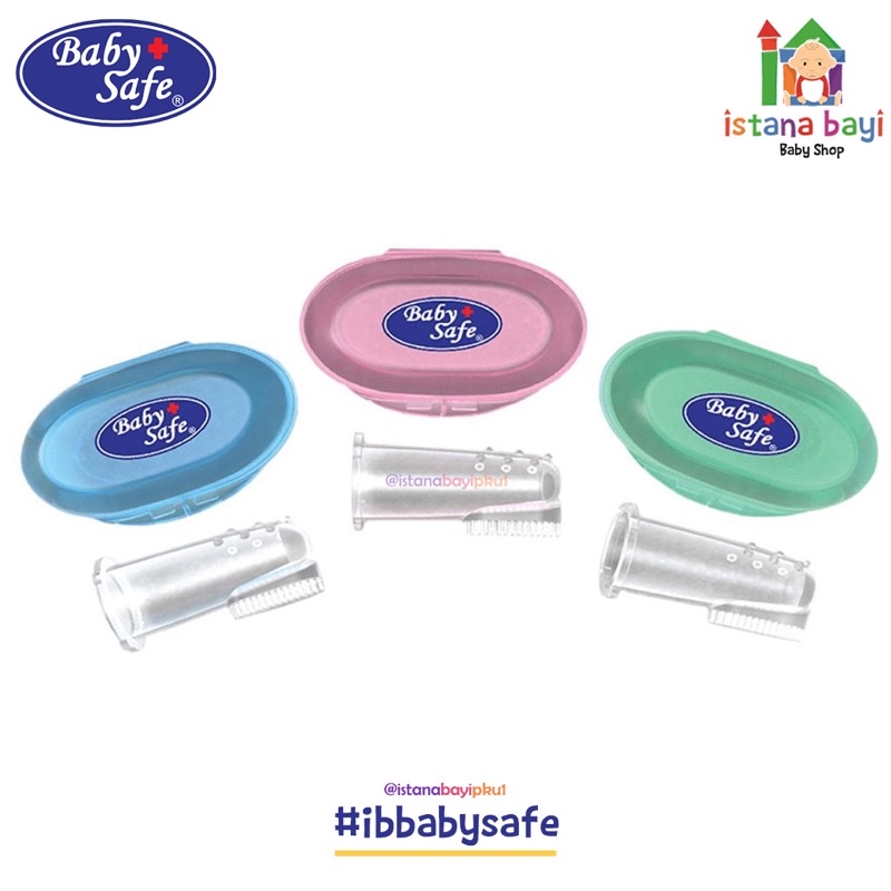 Baby Safe Sikat Lidah Finger Toothbrush with Case TB001 - Sikat gigi dan gusi bayi