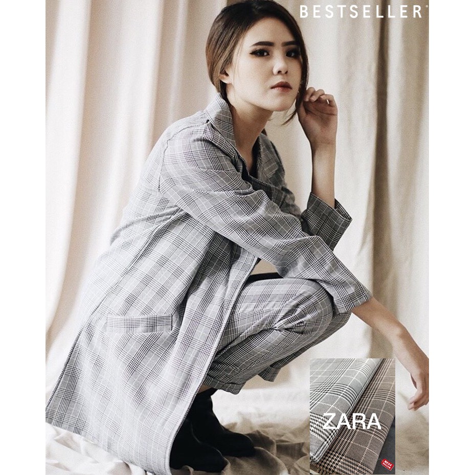 Import Big Size Blazer + Pants Burberry Checker thick 