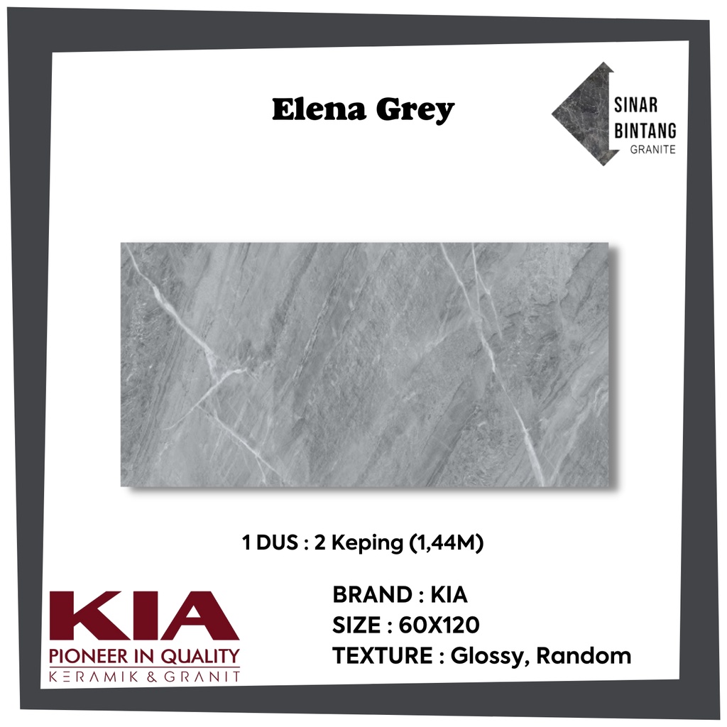 Granit 60X120 | Granit Lantai Elena Grey KIA