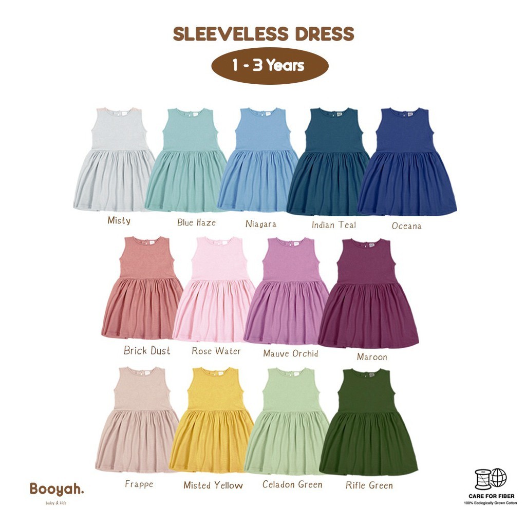 Booyah kids Dress Anak - Sleeveless Dress (1-3 TAHUN)