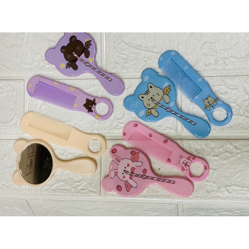 Sisir Kaca Anak / Karakter Lucu / Gambar Hewan / Sisir Fancy