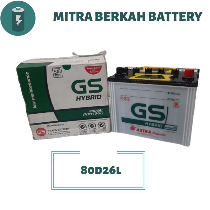 AKI BASAH MOBIL MITSUBISHI PAJERO 80D26L GS HYBRID