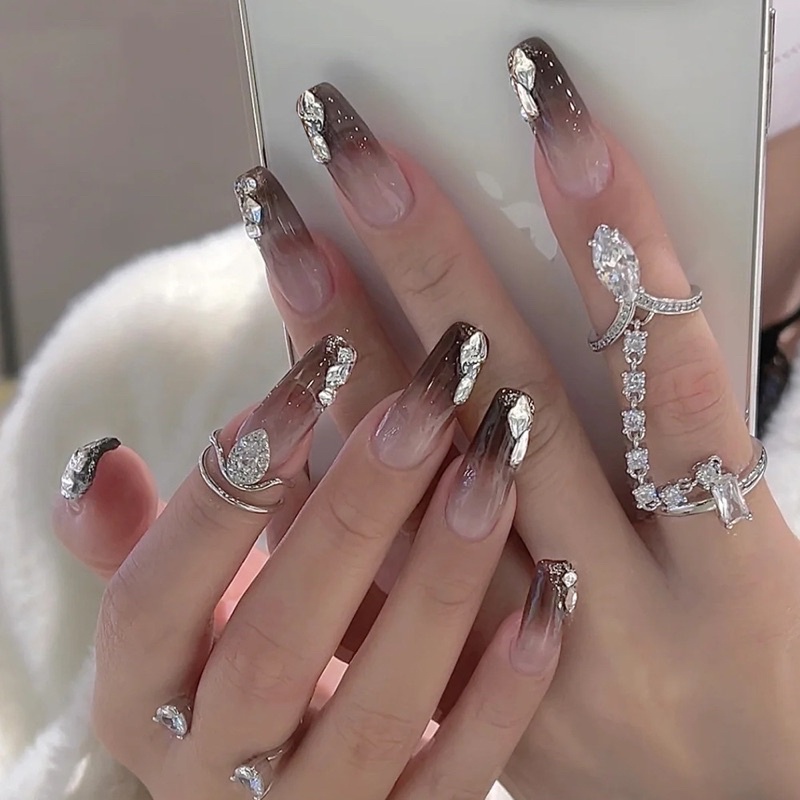 Kuku Palsu 【B147，lem sticker】Nikah kuku Wedding False Nailart Pengantin Tangan