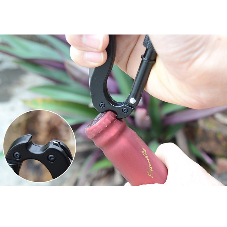 5 in 1 Pisau Lipat Saku Multifungsi Portable Knife Dan Carabiner