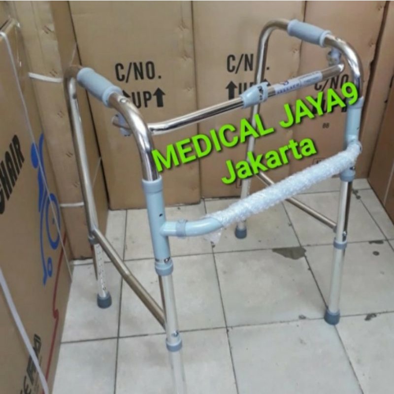 Tongkat kaki 4 walker jalan lansia