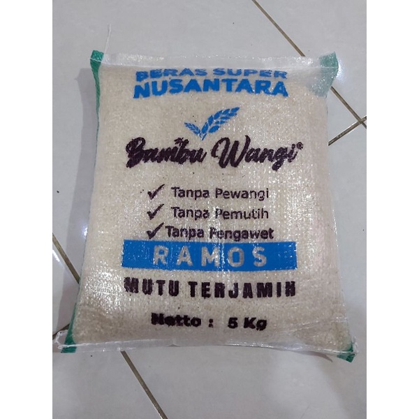 

Beras Ramos Merk Bambu Wangi 5 KG