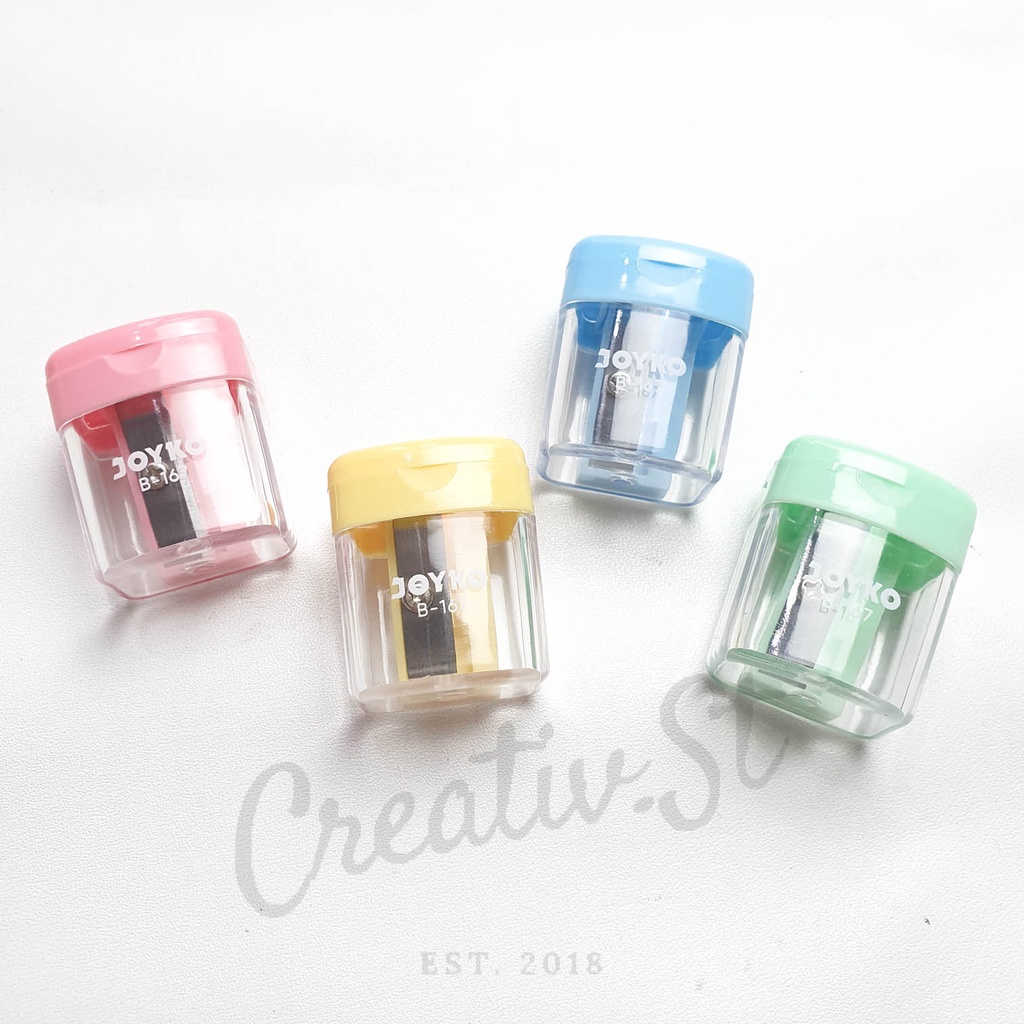 

JOYKO Rautan Serutan Pensil Sharpener Penserut Pastel B-167 Color