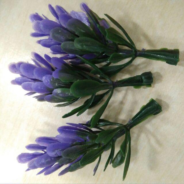 BI22 Bunga Pinus bunga plastik bunga artificial bahan mahar ringbox rustik-Ungu