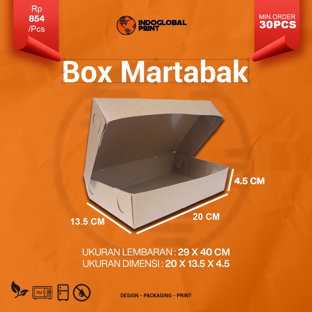 BOX MARTABAK / KOTAK MARTABAK / KOTAK MAKAN / WADAH MAKAN